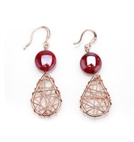 Orecchini Antica Murrina Venezia Donna Natural Circle in Vetro OR603A11 - OR603A11